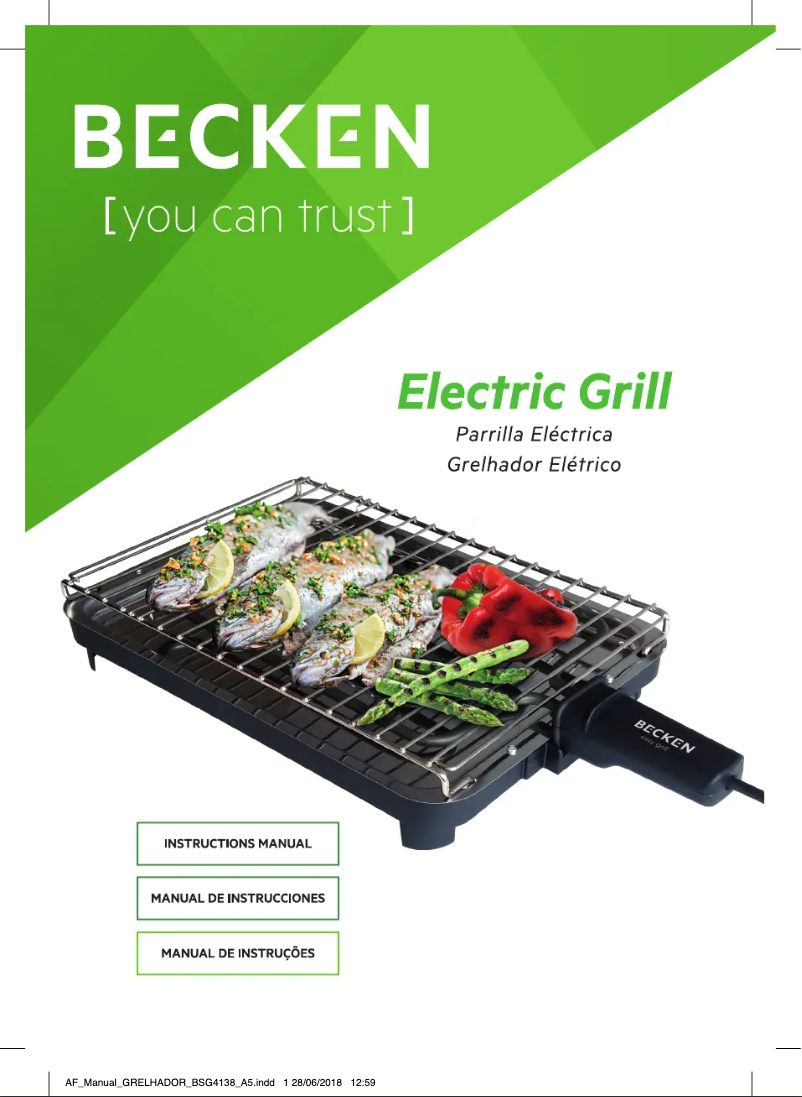 Page 1 de la notice Manuel utilisateur Becken BSG4138