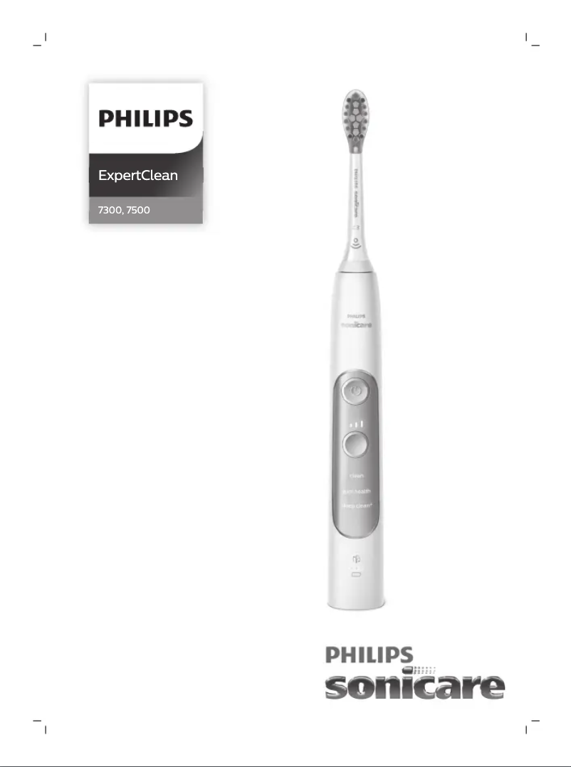 Page 1 de la notice Manuel utilisateur Philips Sonicare ExpertClean 7500 HX9649