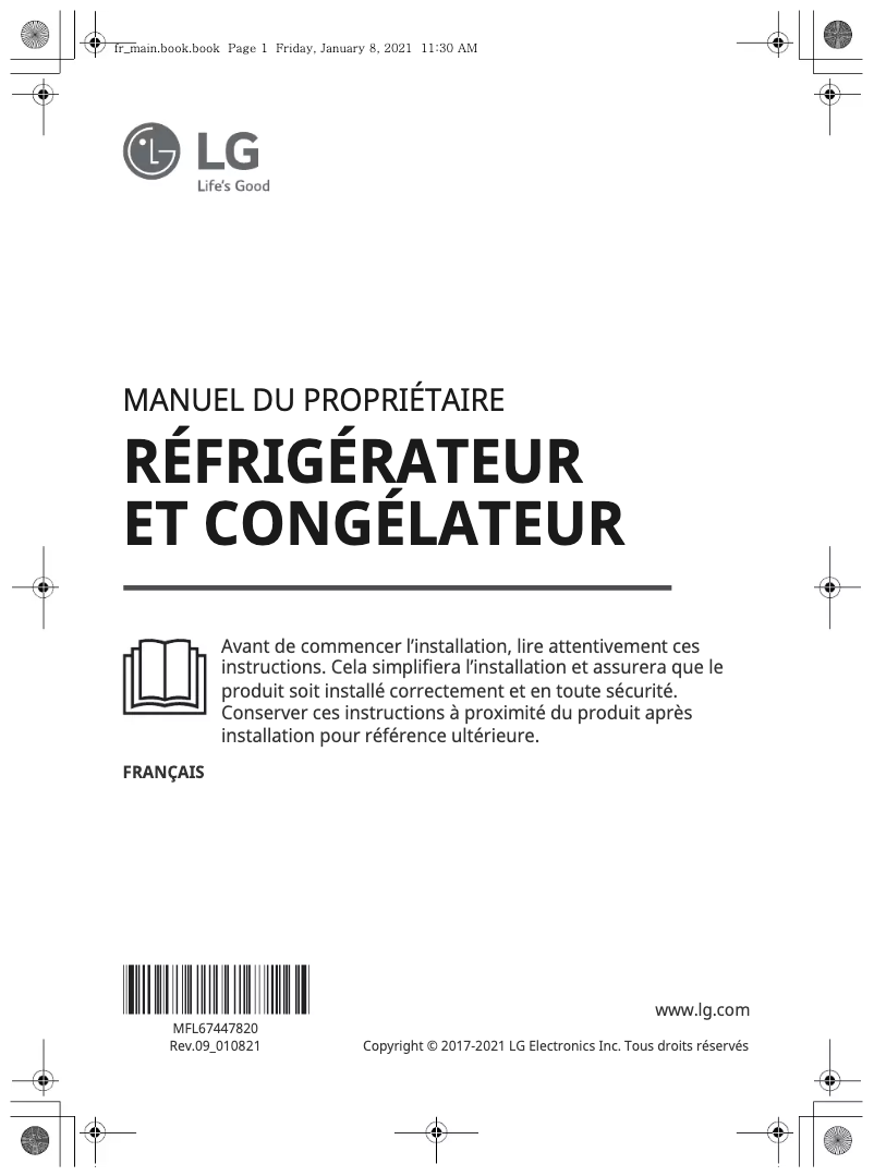 Page n°1 - Manuel utilisateur LG GSI960PZAZ