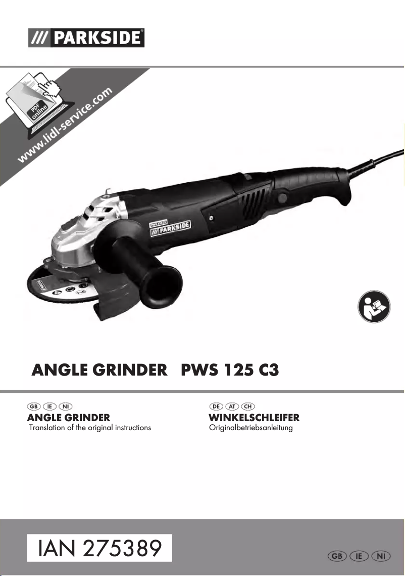 Page n°1 - Manuel utilisateur Parkside PWS 125 C3