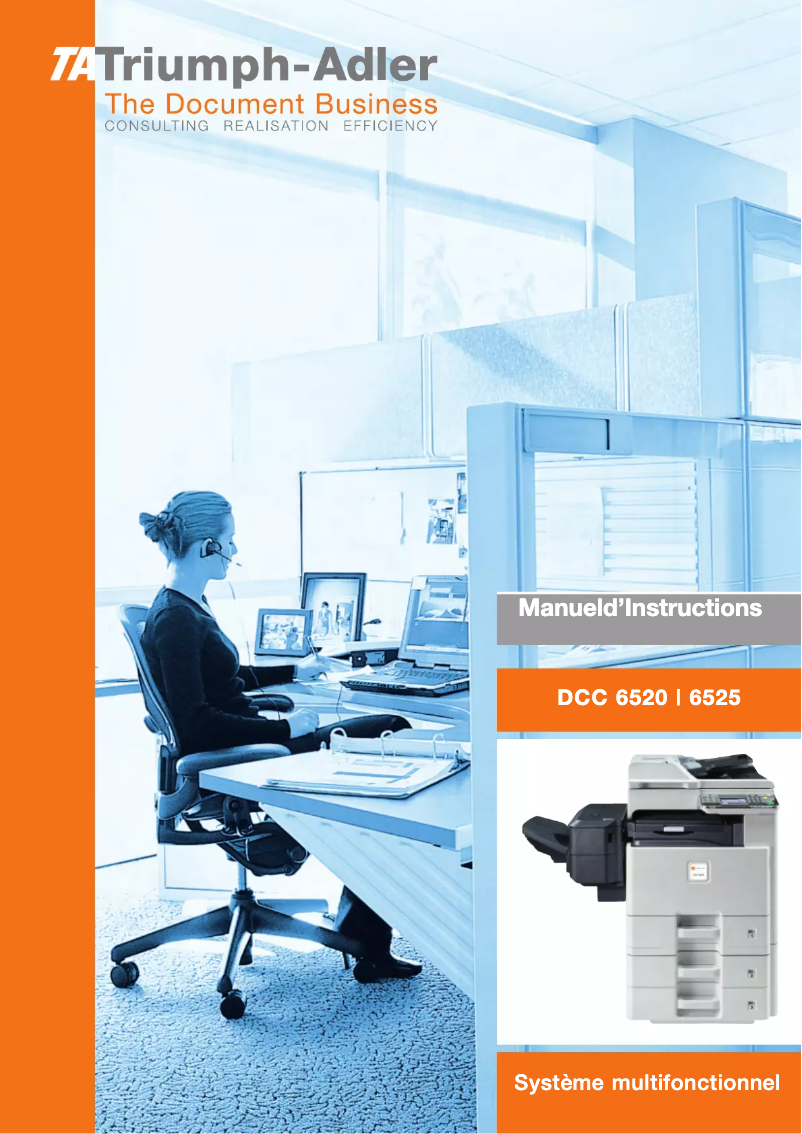 Page 1 de la notice Manuel utilisateur Triumph-Adler DCC 6525