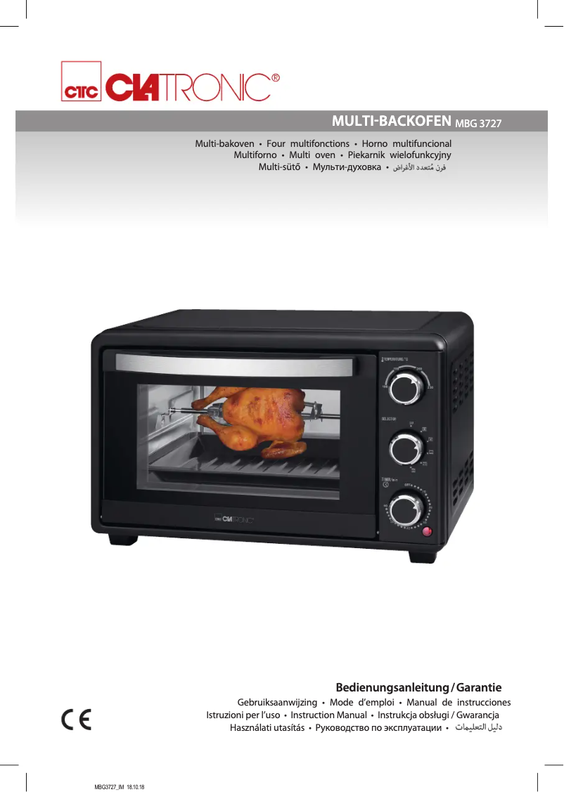 Image de la première page du manuel de l'appareil MBG 3727