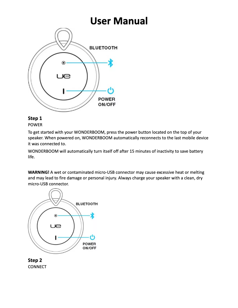 Página 1 del manual Manual de usuario Ultimate Ears Wonderboom 2