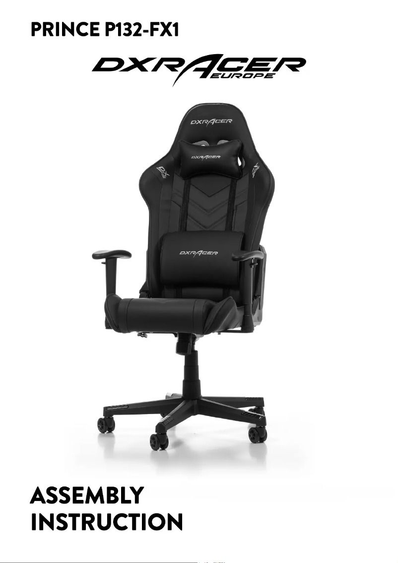 Página 1 del manual Manual de usuario DXRacer PRINCE P132-NR
