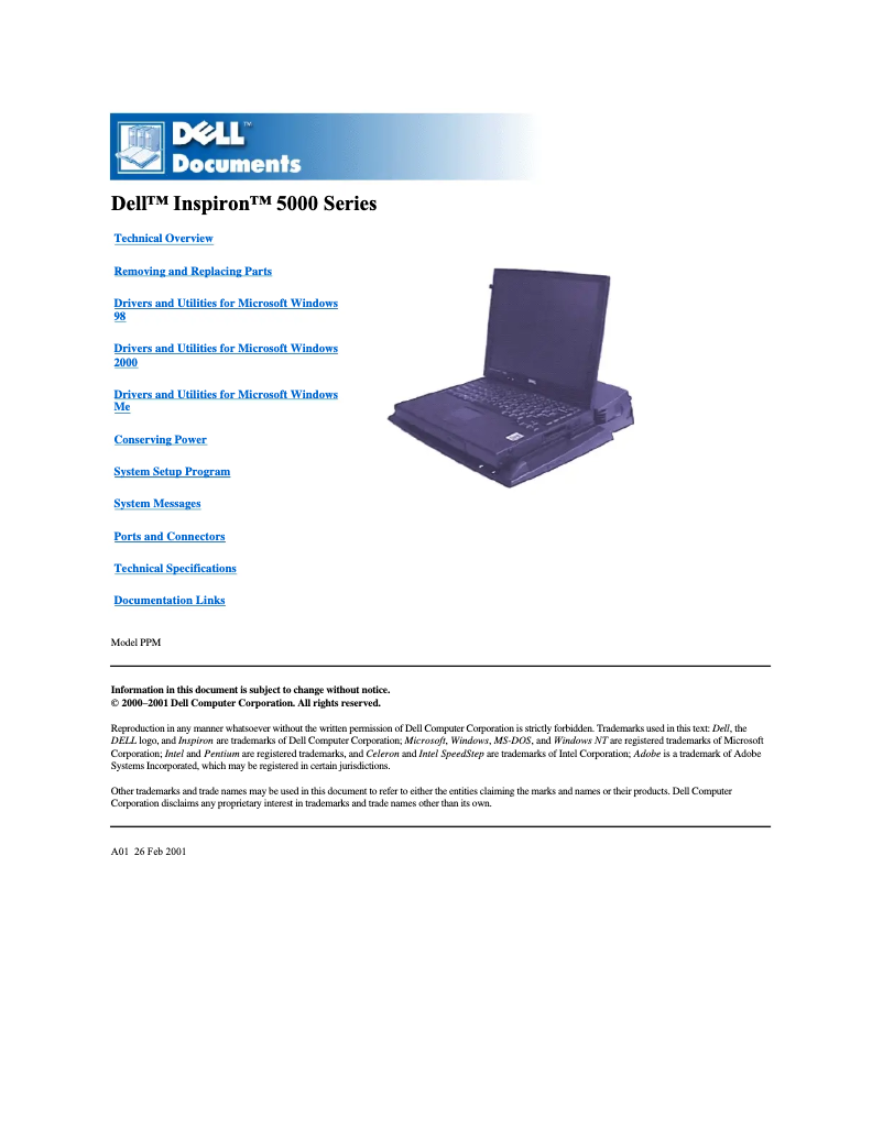 Página 1 del manual Manual de usuario Dell Inspiron 5551