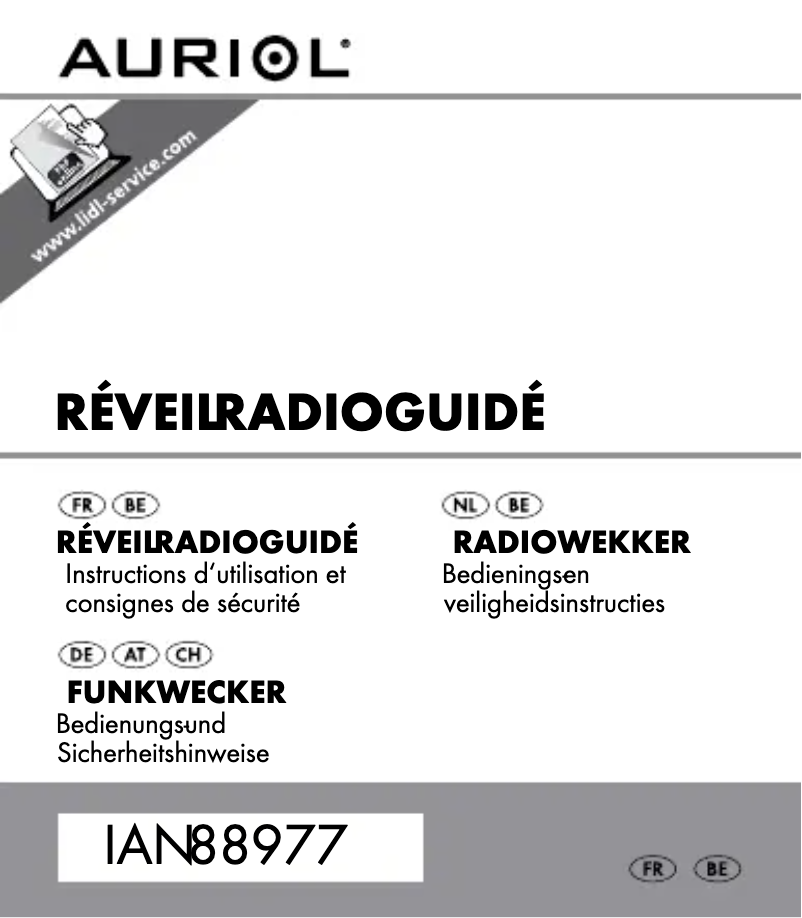 Page 1 de la notice Manuel utilisateur Auriol IAN 88977