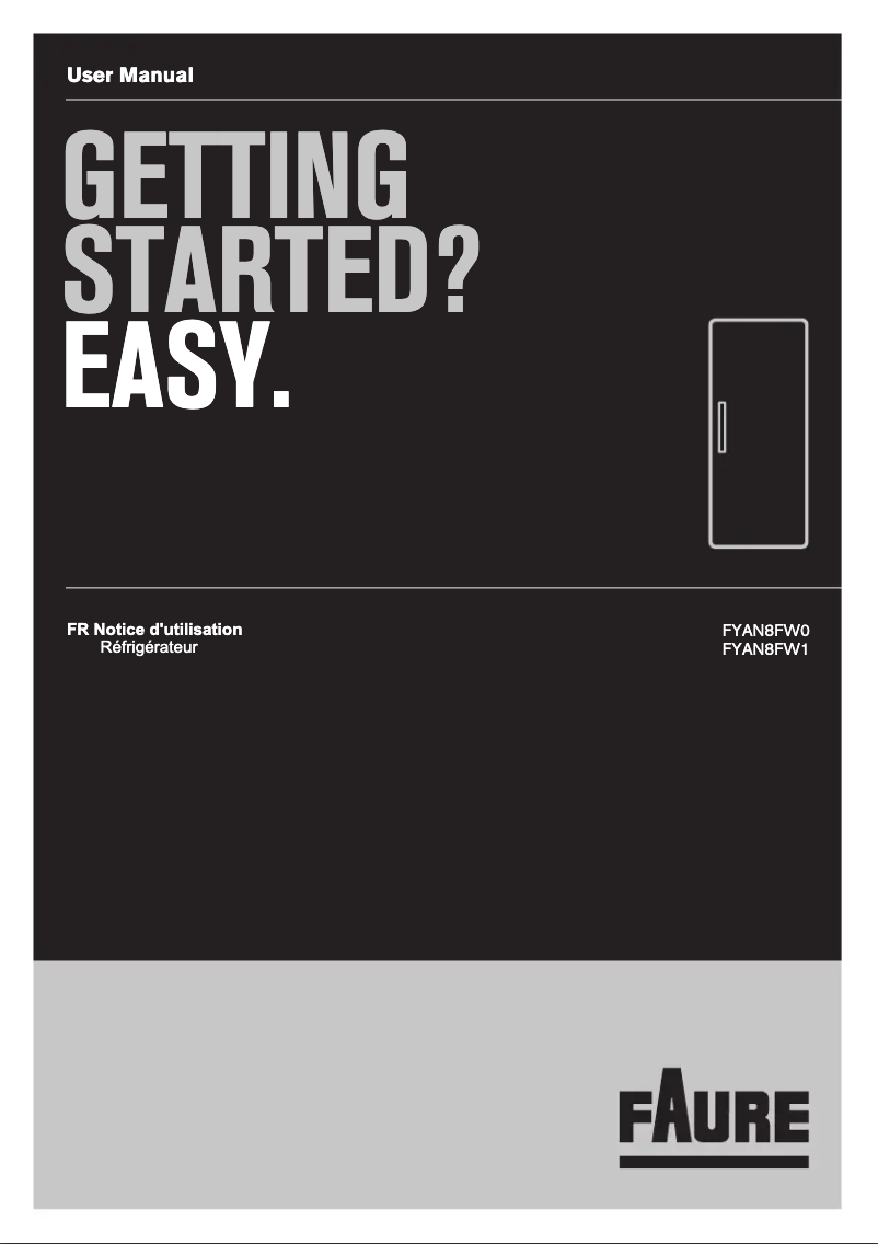 Page 1 of the manual User Manual Faure FYAN8FW1