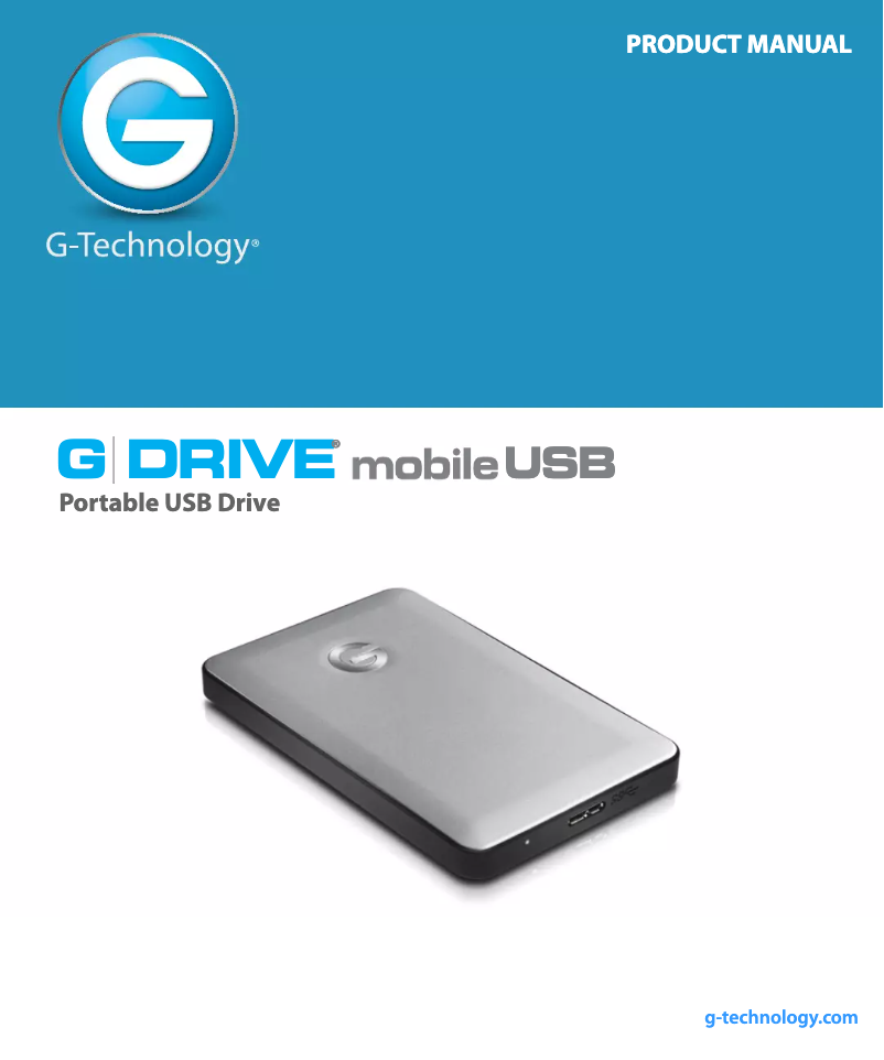 Image de la première page du manuel de l'appareil G-DRIVE mobile USB 3.0