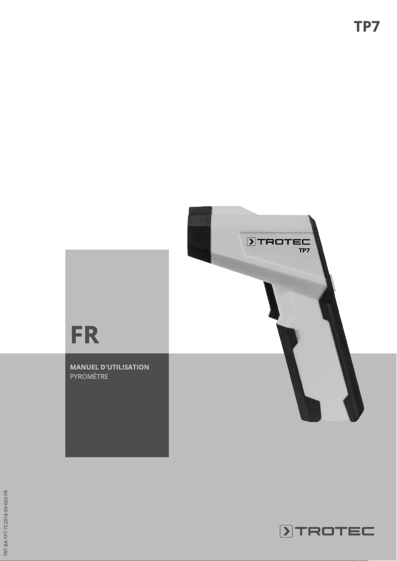 Image de la première page du manuel de l'appareil TP7