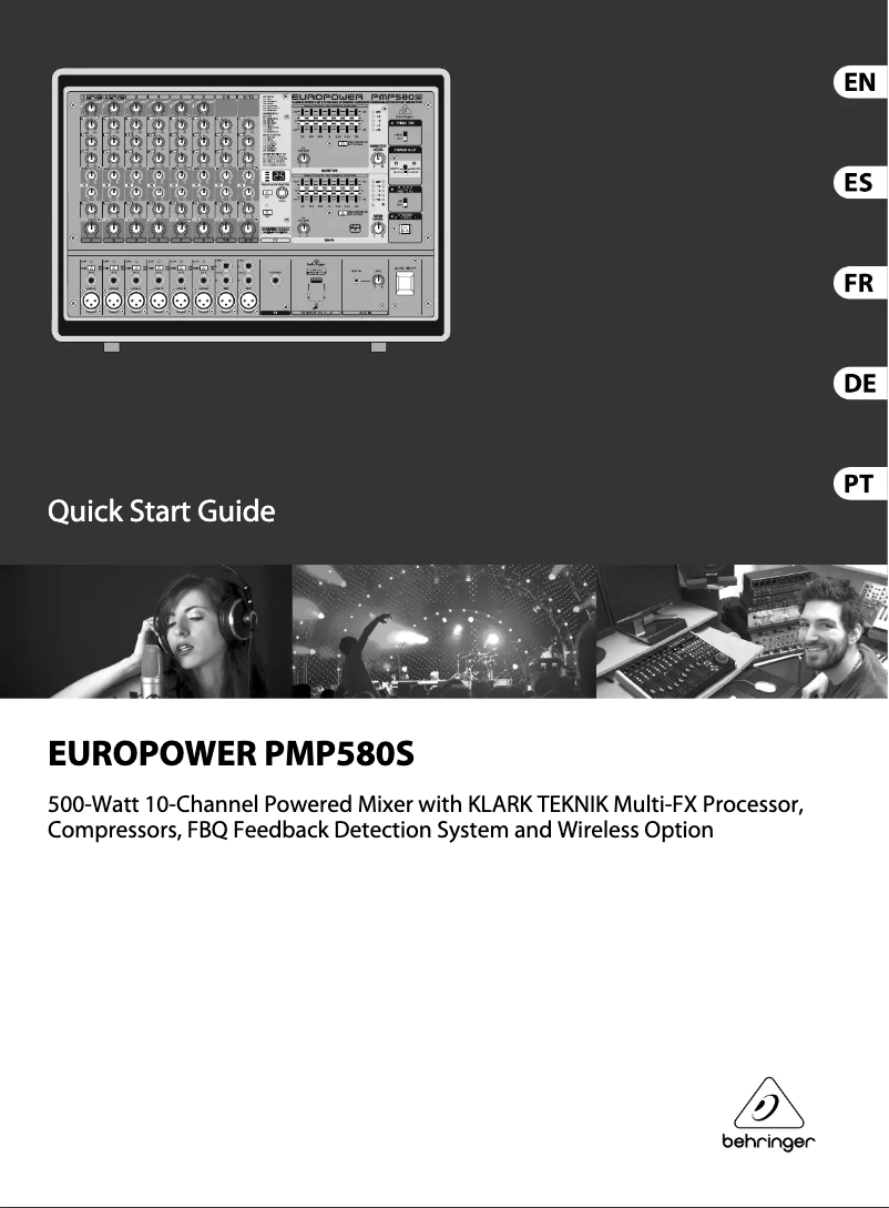 Page n°1 - Manuel utilisateur Behringer Europower PMP580S