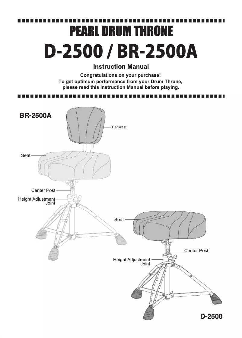Page 1 de la notice Manuel utilisateur Pearl Sports D-2500