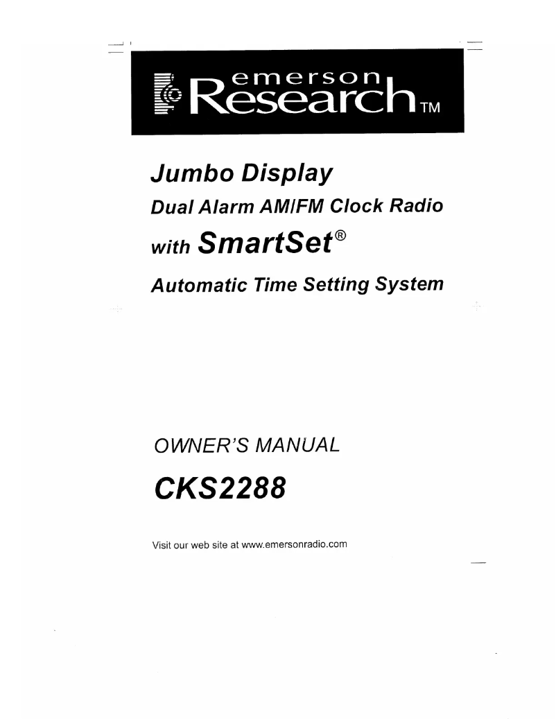 Image de la première page du manuel de l'appareil CKS2288B