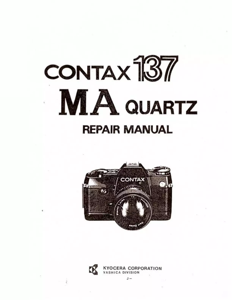 Page n°1 - Manuel utilisateur Contax 137 MA Quartz