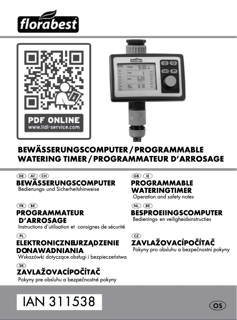 Page 1 de la notice Manuel utilisateur Florabest IAN 311538