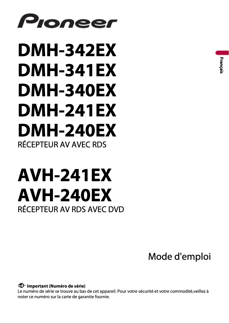Page n°1 - Manuel utilisateur Pioneer DMH-241EX