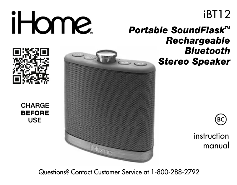 Página 1 del manual Manual de usuario iHome SoundFlask iBT12