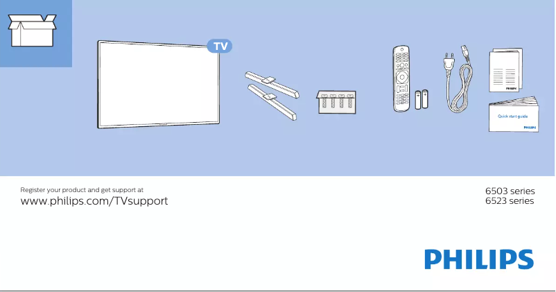Imagen de la primera página del manual del dispositivo 55PUS6503