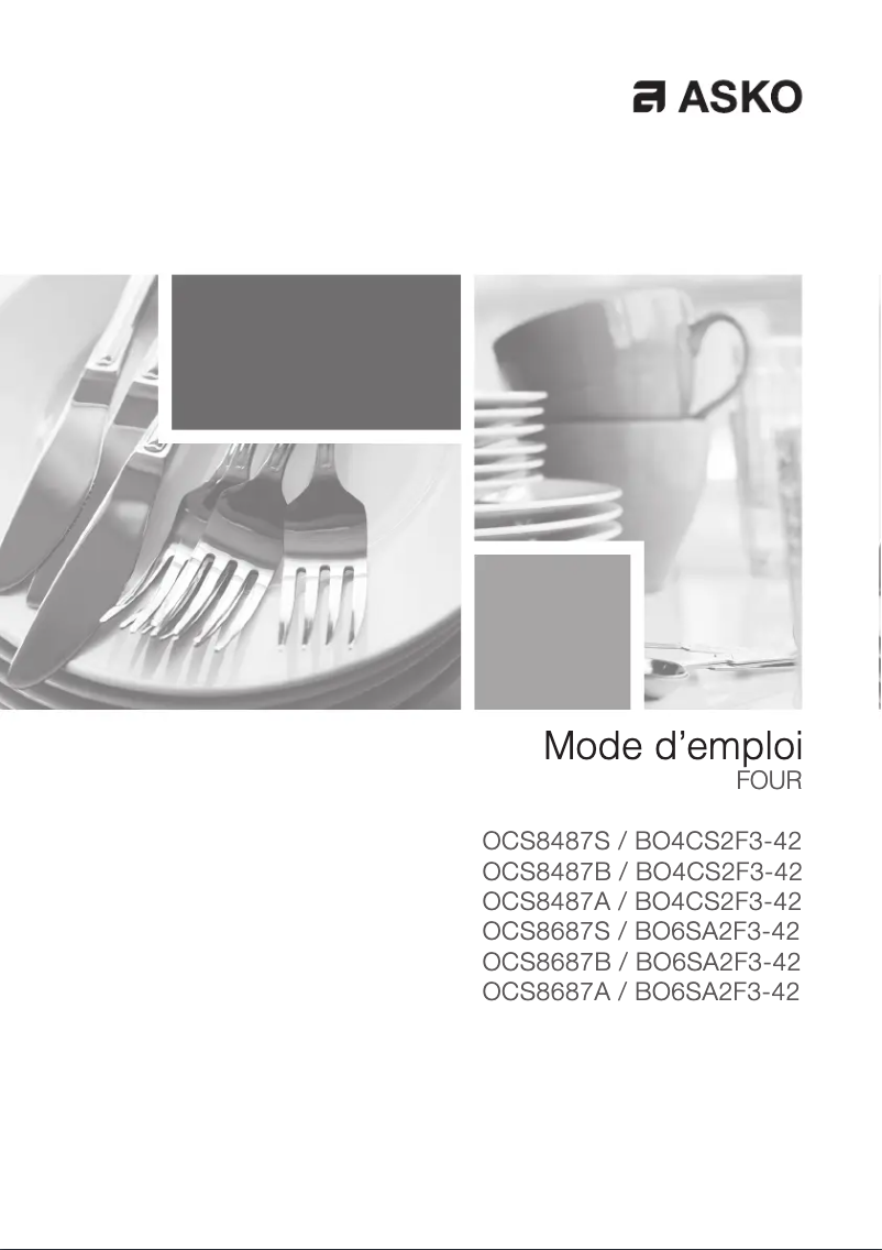 Page n°1 - Manuel utilisateur Asko OCS8687BB