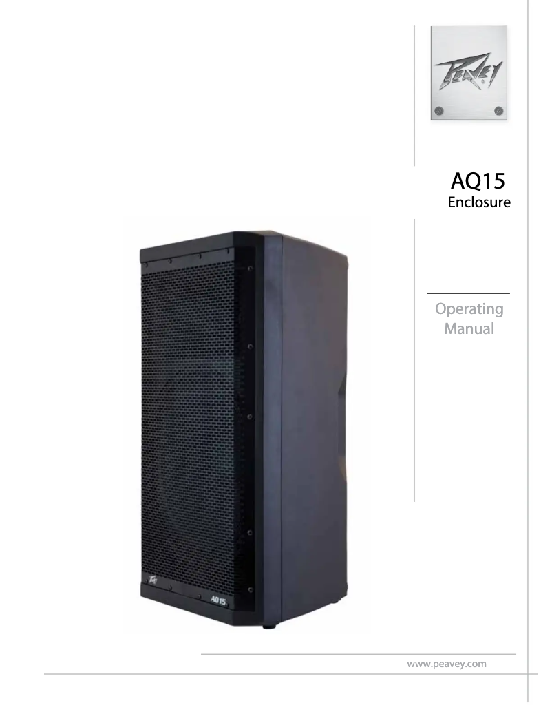 Page n°1 - Manuel utilisateur Peavey AQ 15