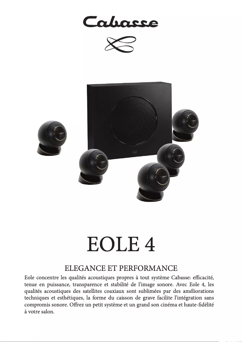 Image de la première page du manuel de l'appareil EOLE 4