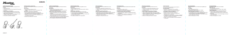 Page 1 de la notice Manuel utilisateur Master Lock 4688EURD