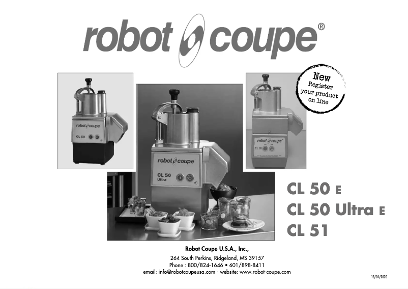 Page 1 de la notice Manuel utilisateur Robot Coupe CL50