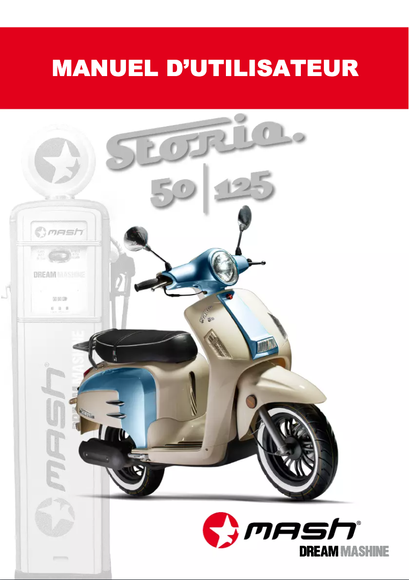 Image de la première page du manuel de l'appareil Storia 125cc
