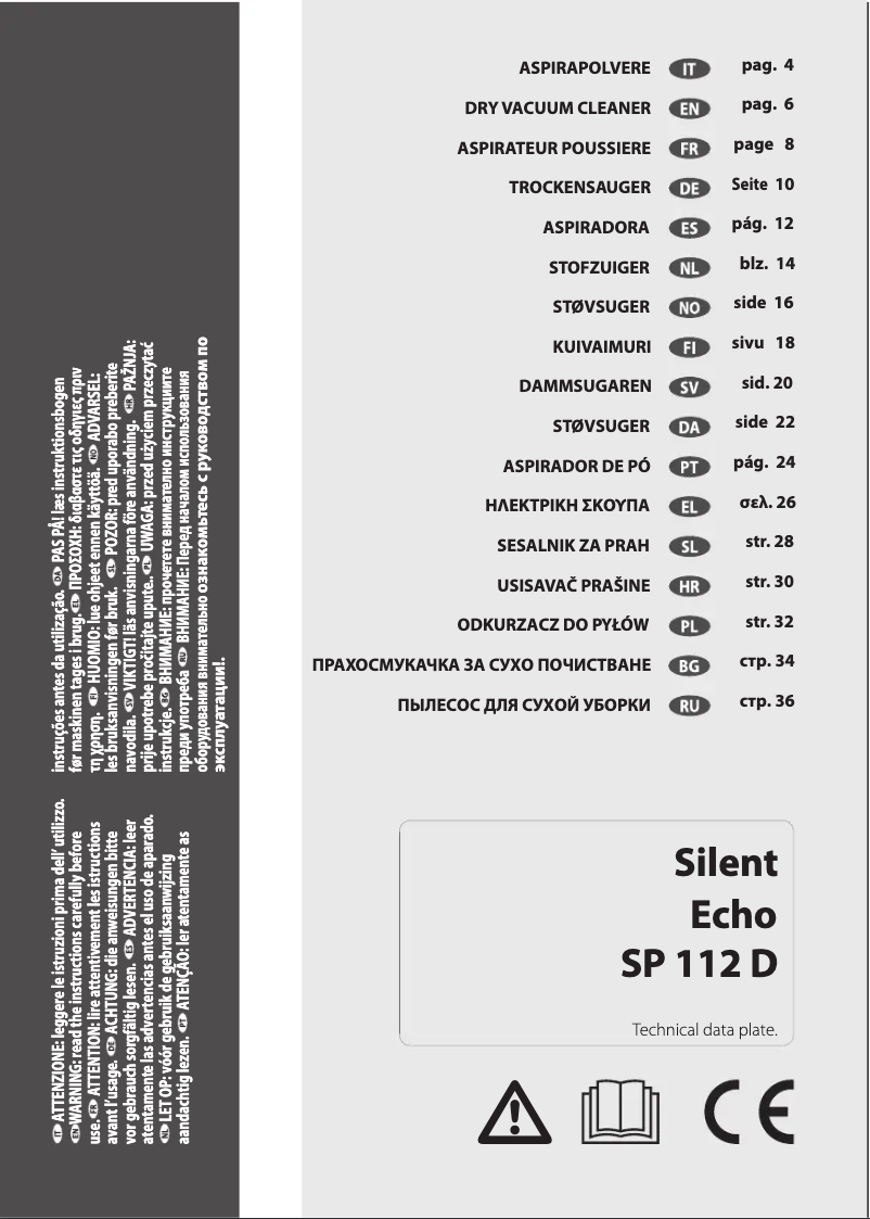 Image de la première page du manuel de l'appareil Silent Pro