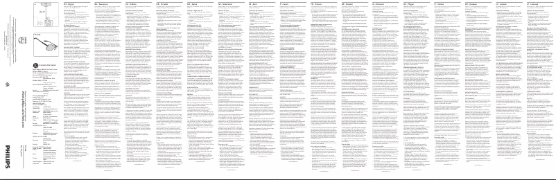 Page 1 de la notice Guide de démarrage rapide Philips PTA426