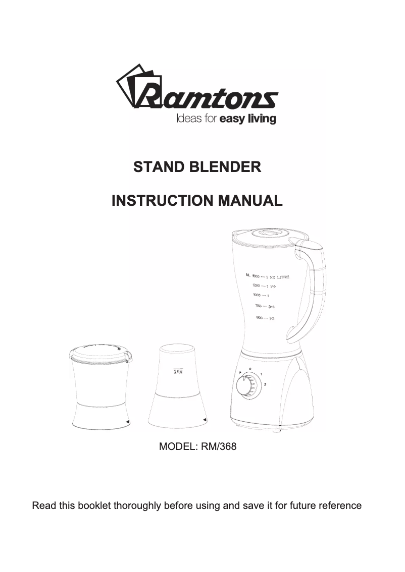 Page 1 de la notice Manuel utilisateur Ramtons RM/368