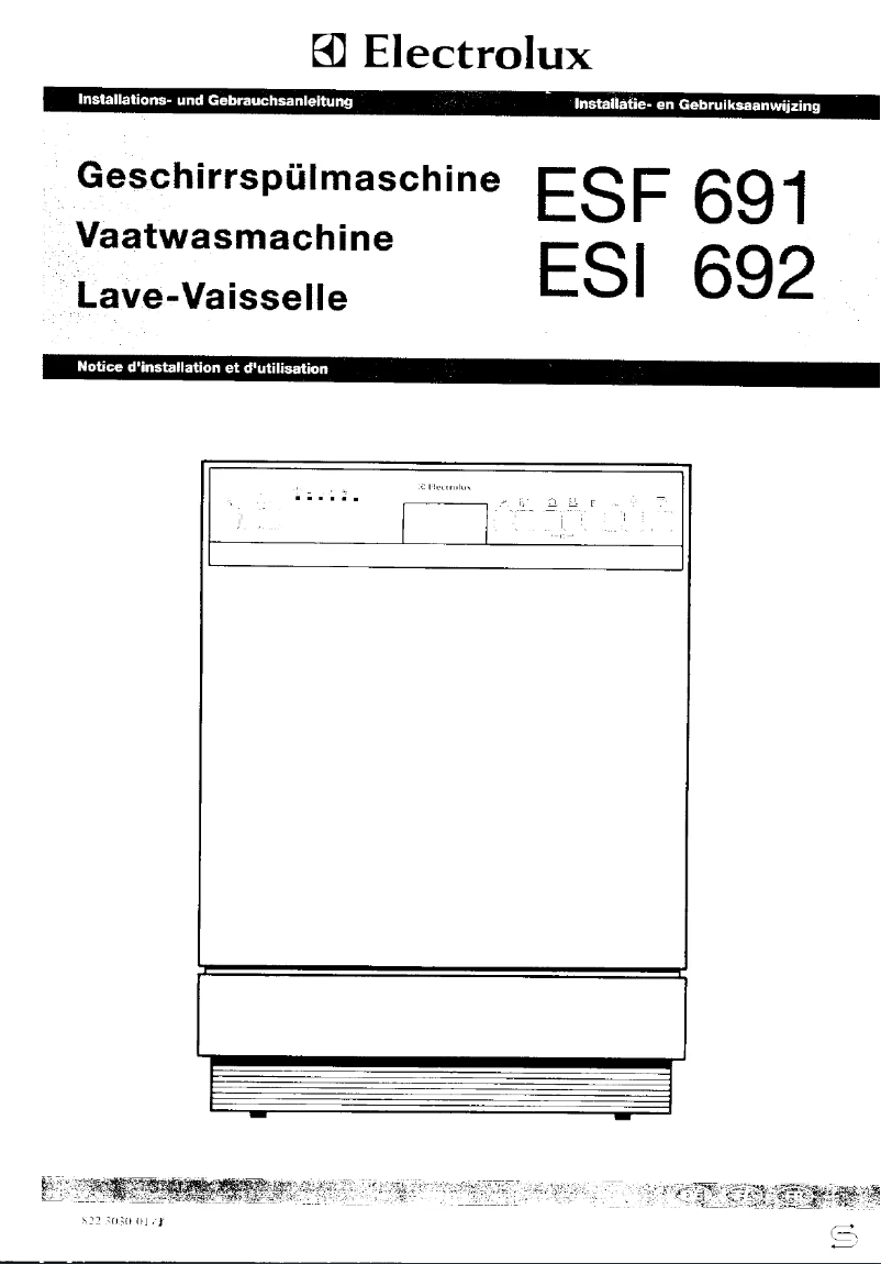 Page 1 de la notice Manuel utilisateur Electrolux ESI692