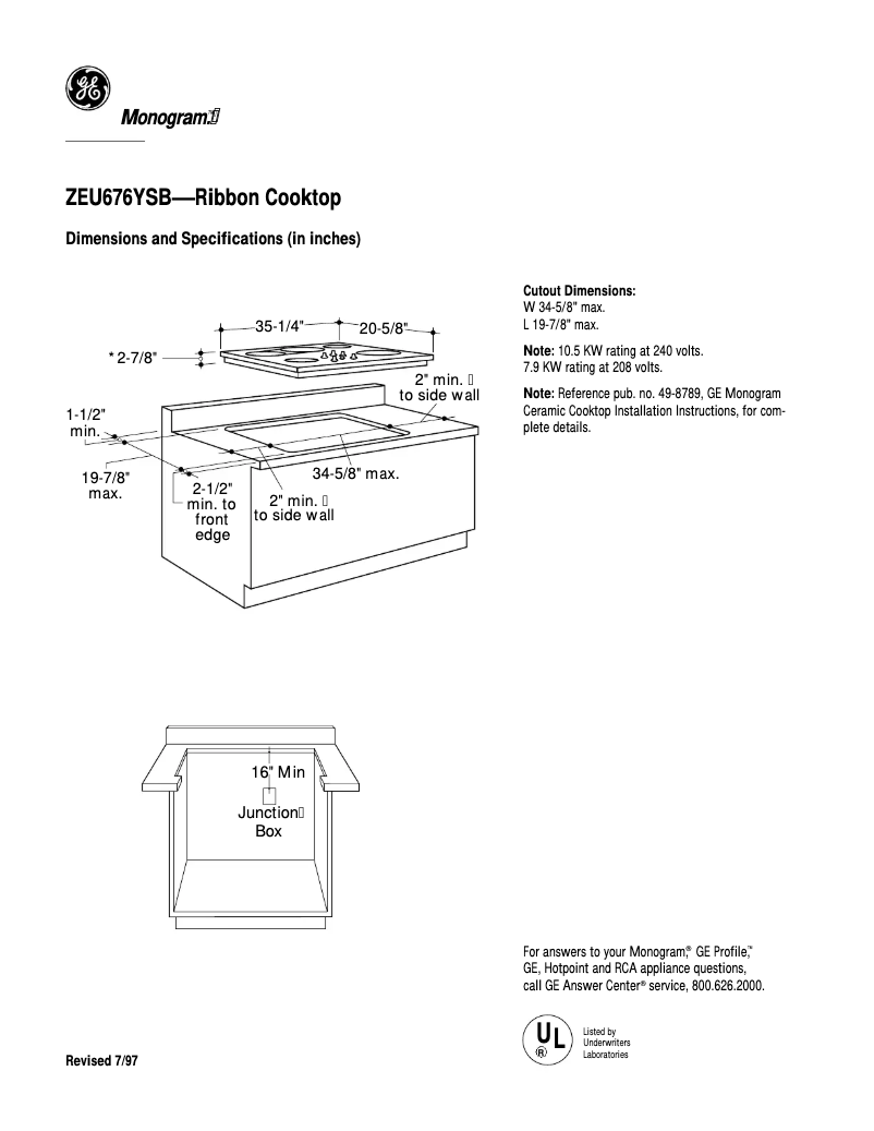 Image de la première page du manuel de l'appareil ZEU676YSB