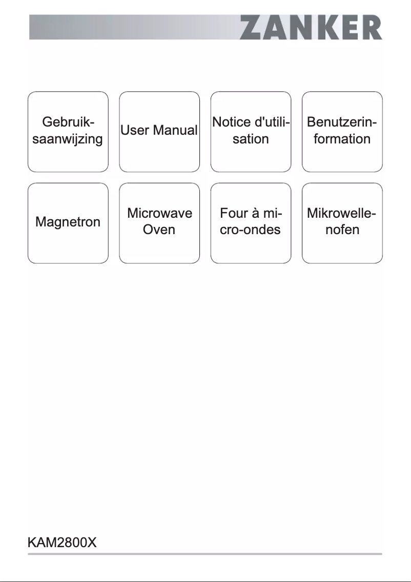 Page 1 de la notice Manuel utilisateur Zanker KAM 2800 X