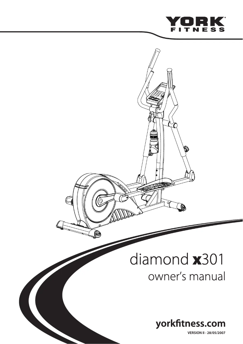 Página 1 del manual Manual de usuario York Fitness Diamond X301