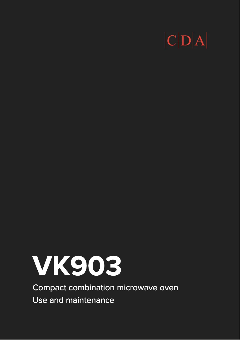 Image de la première page du manuel de l'appareil VK903BL