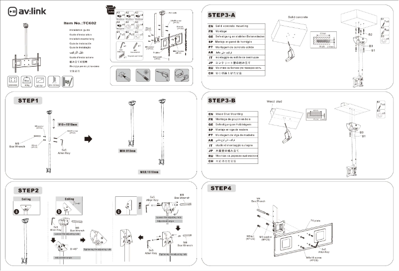 Page n°1 - Manuel utilisateur AV:link TC602
