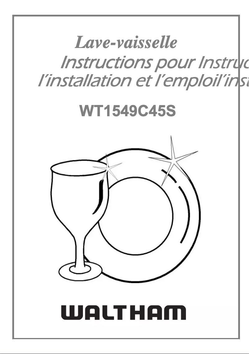 Image de la première page du manuel de l'appareil WT 1549 C45S