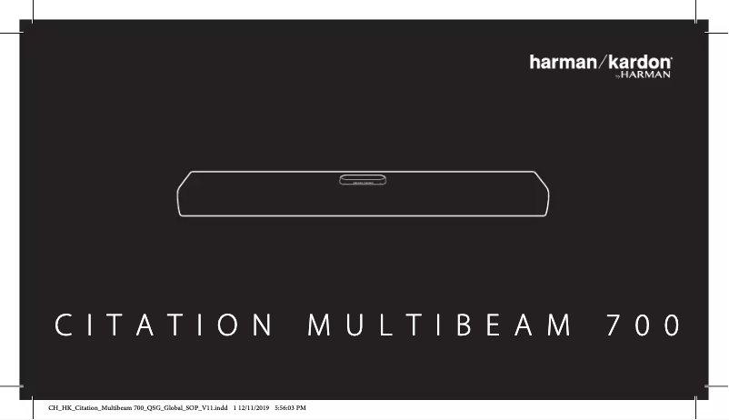 Page 1 de la notice Manuel utilisateur Harman Kardon Citation MultiBeam 700