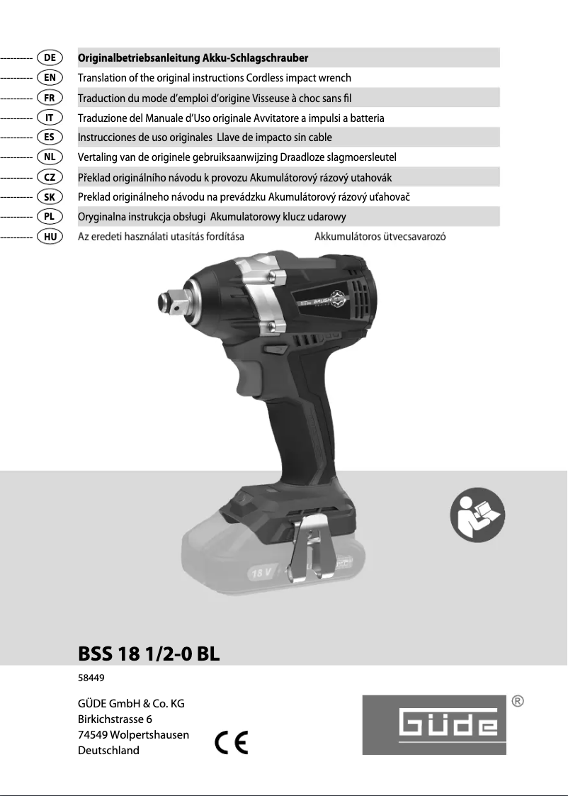Image de la première page du manuel de l'appareil BSS 18 1/2-0
