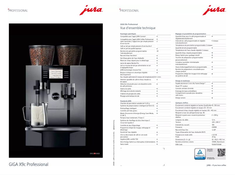 Imagen de la primera página del manual del dispositivo GIGA X9c Professional