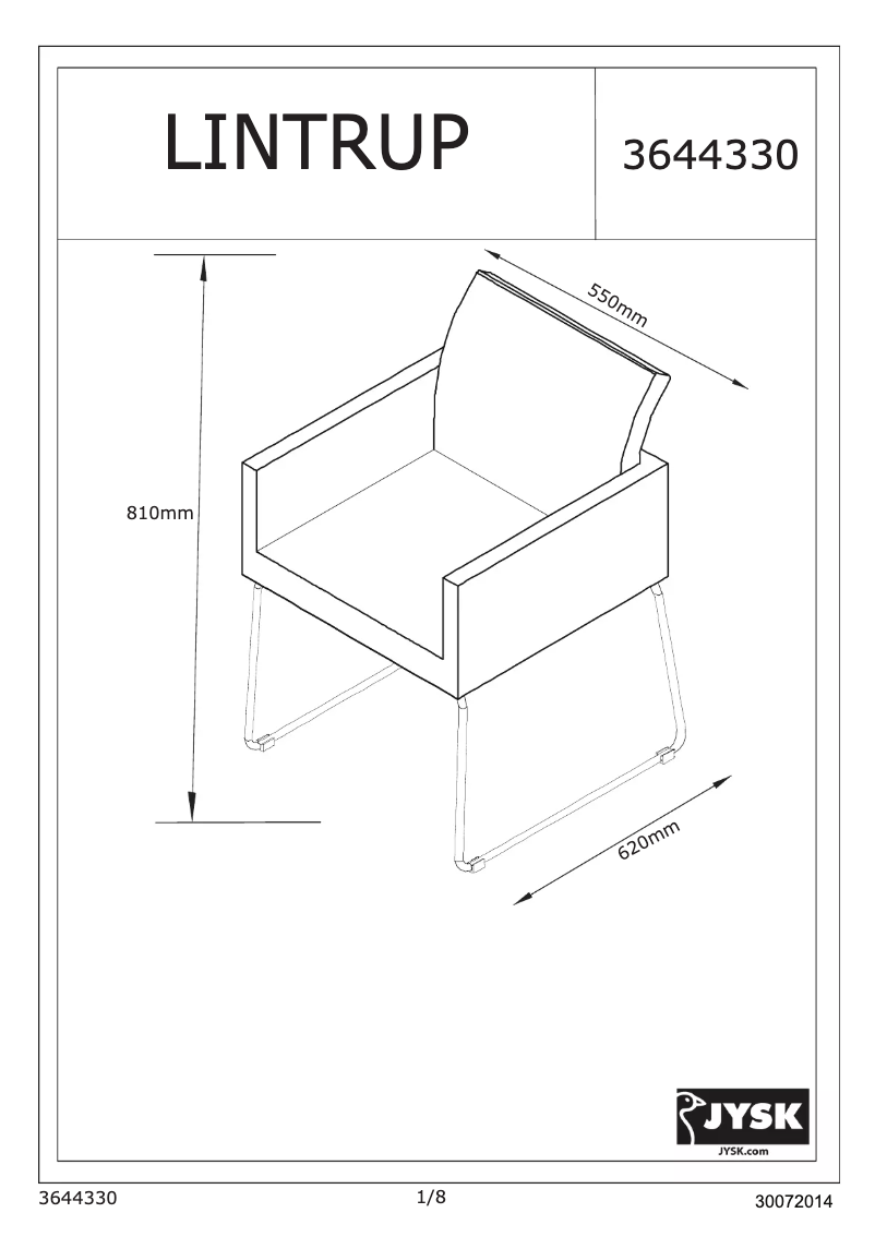 Page n°1 - Manuel utilisateur JYSK Lintrup