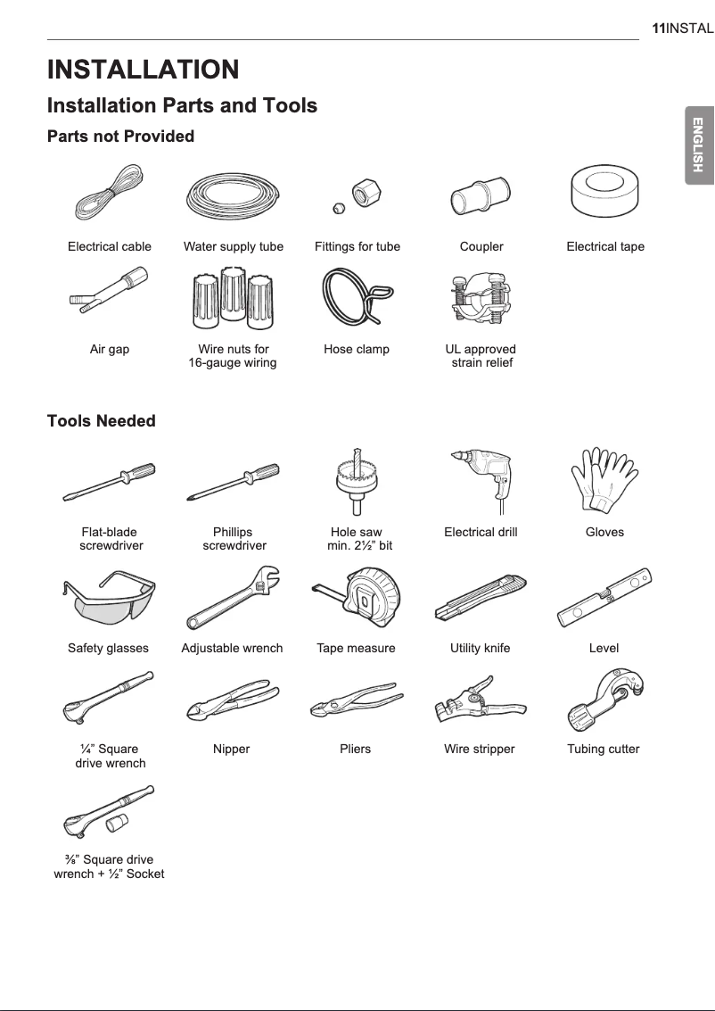 Page n°1 - Guide d'installation LG LDT5678BD