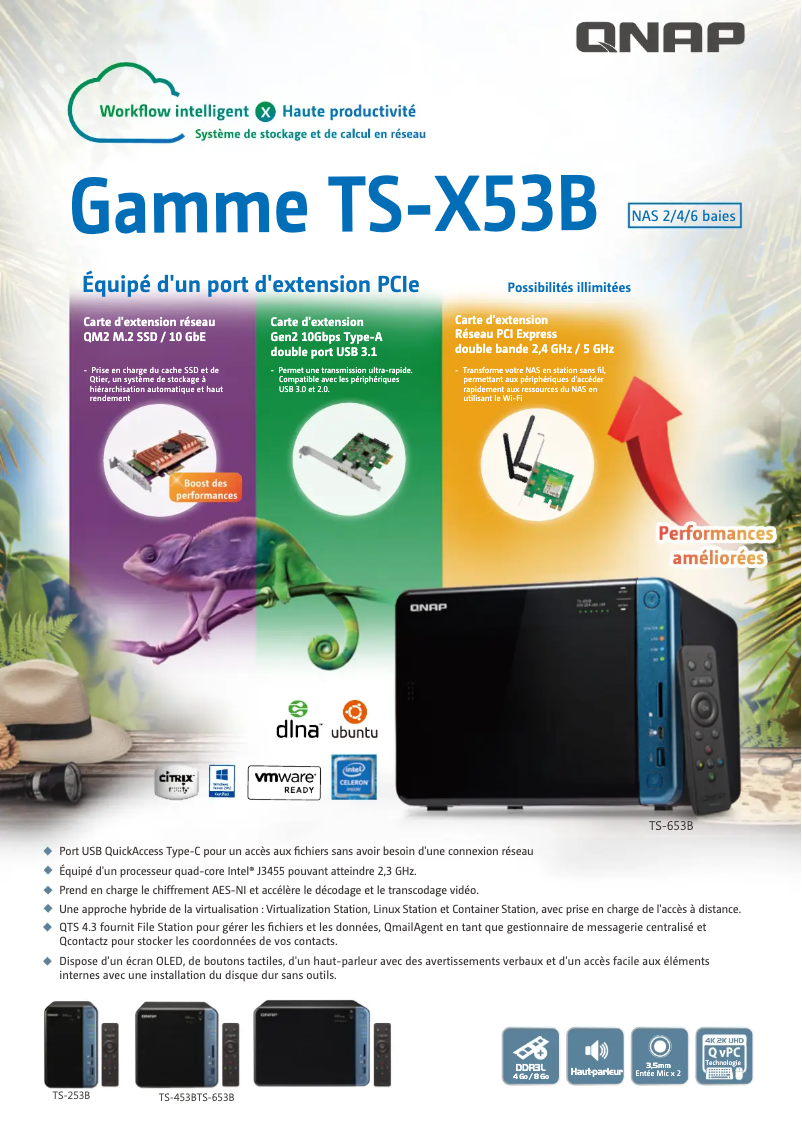 Page n°1 - Fiche technique QNAP TS-453B