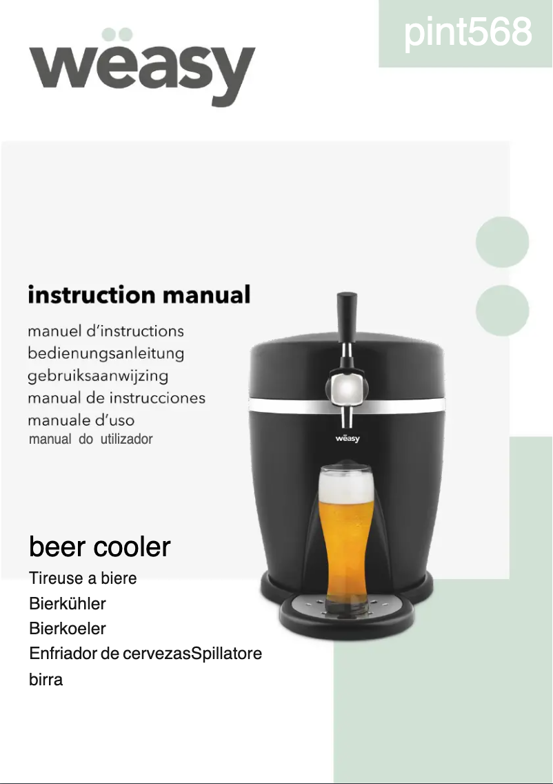 Page 1 de la notice Manuel utilisateur Wëasy pint568