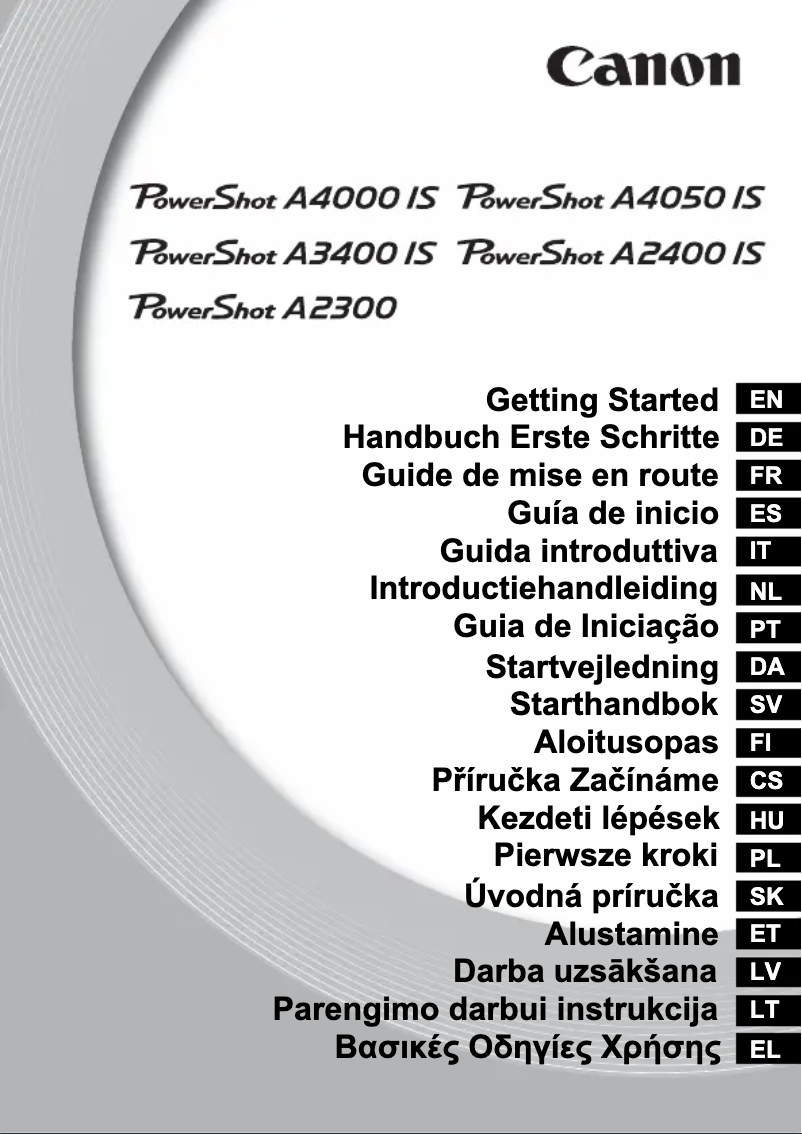 Page 1 de la notice Manuel utilisateur Canon PowerShot A2300