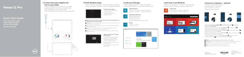 Page 1 de la notice Manuel utilisateur Dell Venue 11 Pro