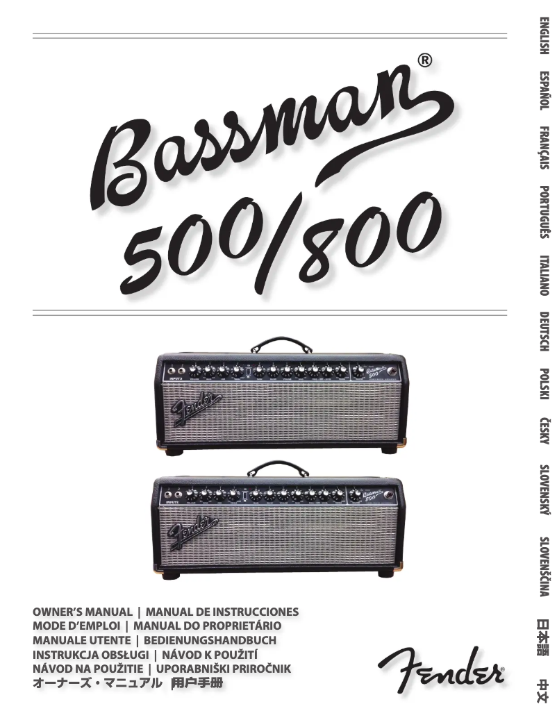 Página 1 del manual Manual de usuario Fender Bassman 800
