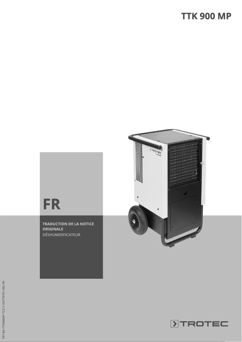 Image de la première page du manuel de l'appareil TTK 900 MP