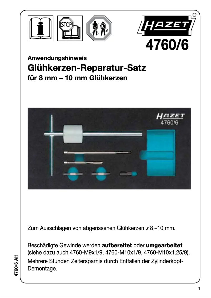 Page n°1 - Manuel utilisateur Hazet 4760/6