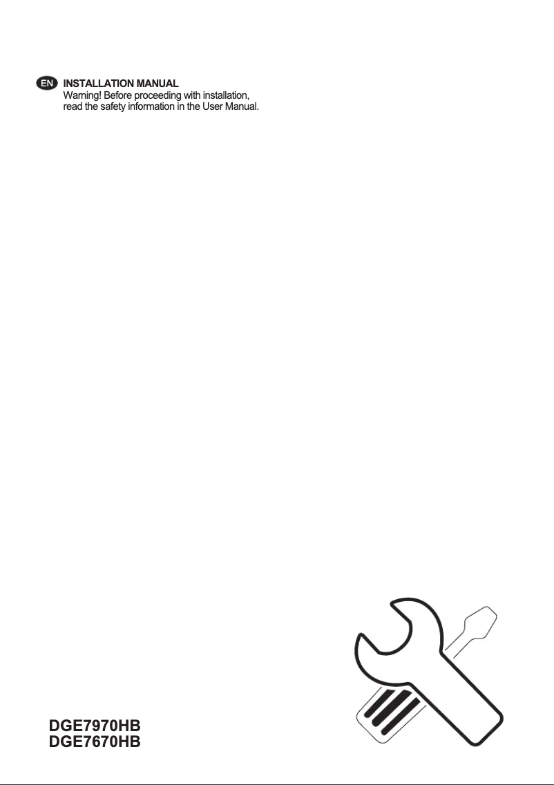 Page 1 de la notice Guide d'installation AEG DGE7970HB